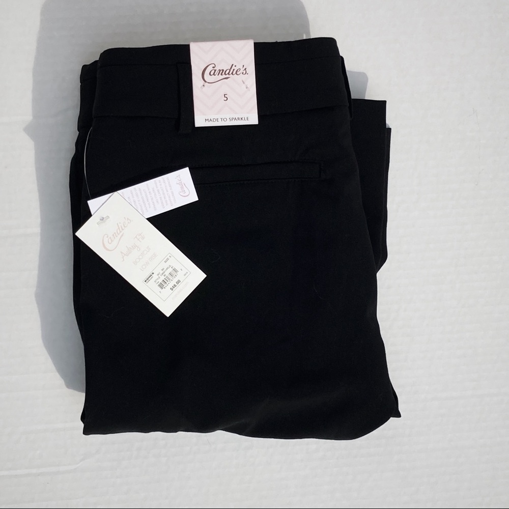 Candie’s Audrey Fit Bootcut Low Rise Slacks Black